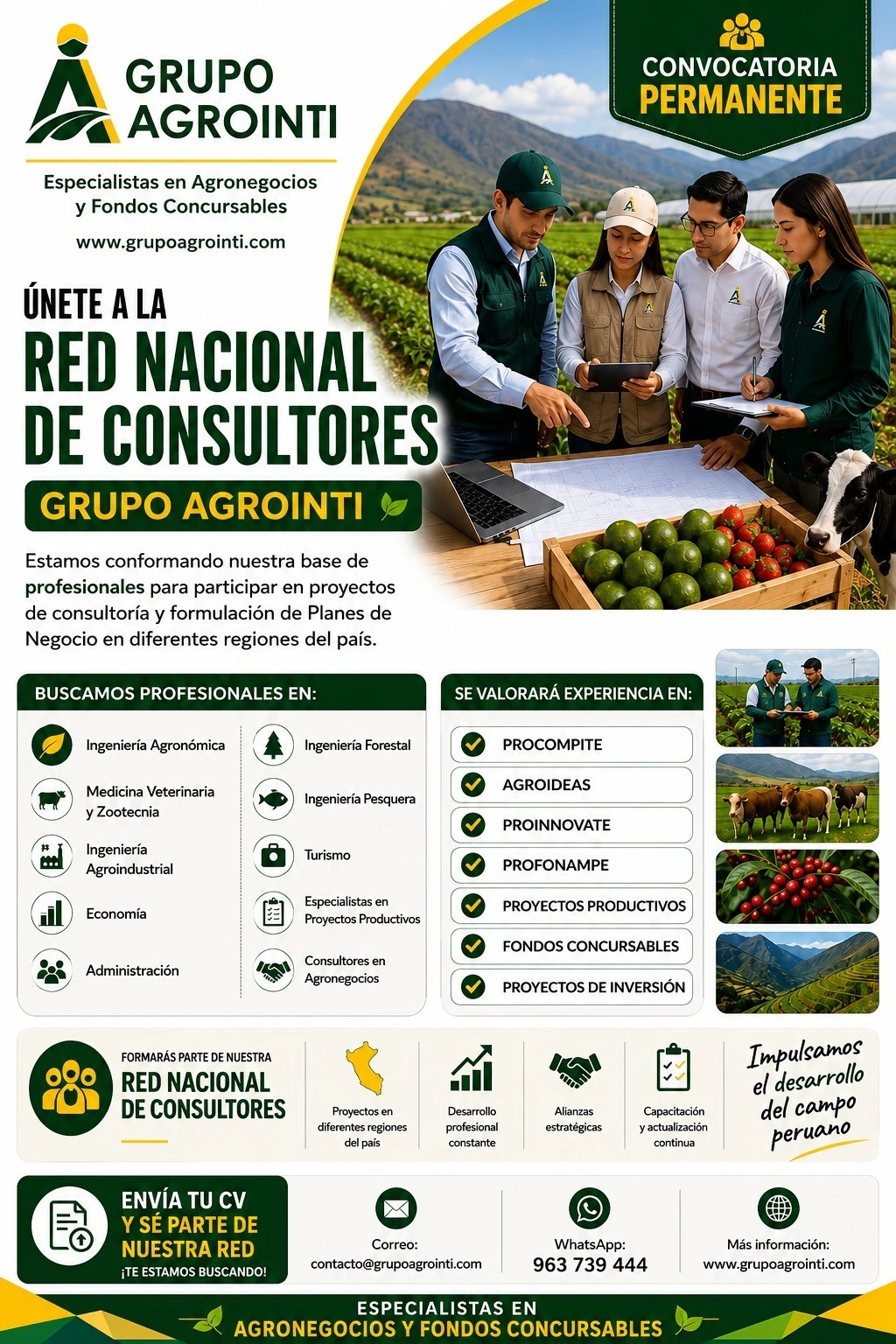 Trabaja con Nosotros - Grupo Agrointi